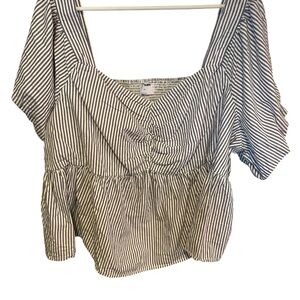 Old Navy size 4X Striped Black and White Women's Top NWOT